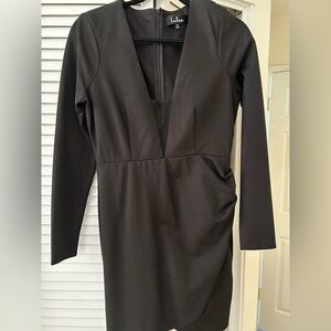 Lulu's Black Long Sleeve Dress